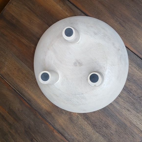 NWT Whitewash Natural Wood Riser Pedestal - Picture 4 of 6